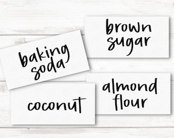 Labels Organization, Pantry Labels Custom, Baking Labels, Customized Vinyl Labels, Decal Label, Kitchen Label Stickers