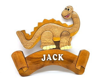 Personalised Handmade Childrens Wooden Dinosaur Door Plaque | Door Sign | Children Door Sign