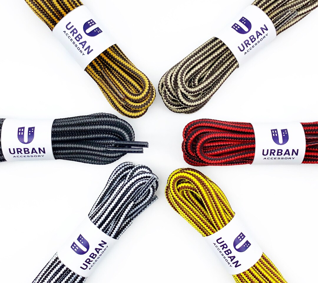 Hiking Shoelace and Work Boot Shoelaces Round Shoelace for 6, 8, 10, 12