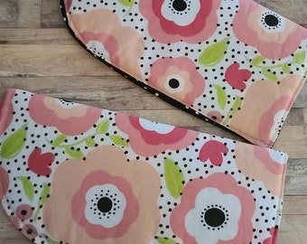 Floral eyeglass case coral, peach, and pink, glasses case, soft glasses case, glasses holder, soft case, sunglasses case, beach vacation