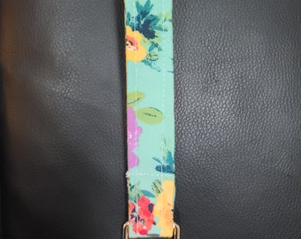 Wristlet Key Ring, Pioneer Woman Fabrics, Wrist clip accessory, Fabric Wrist Lanyard, Unique gift, accessory, handmade, made in Ohio