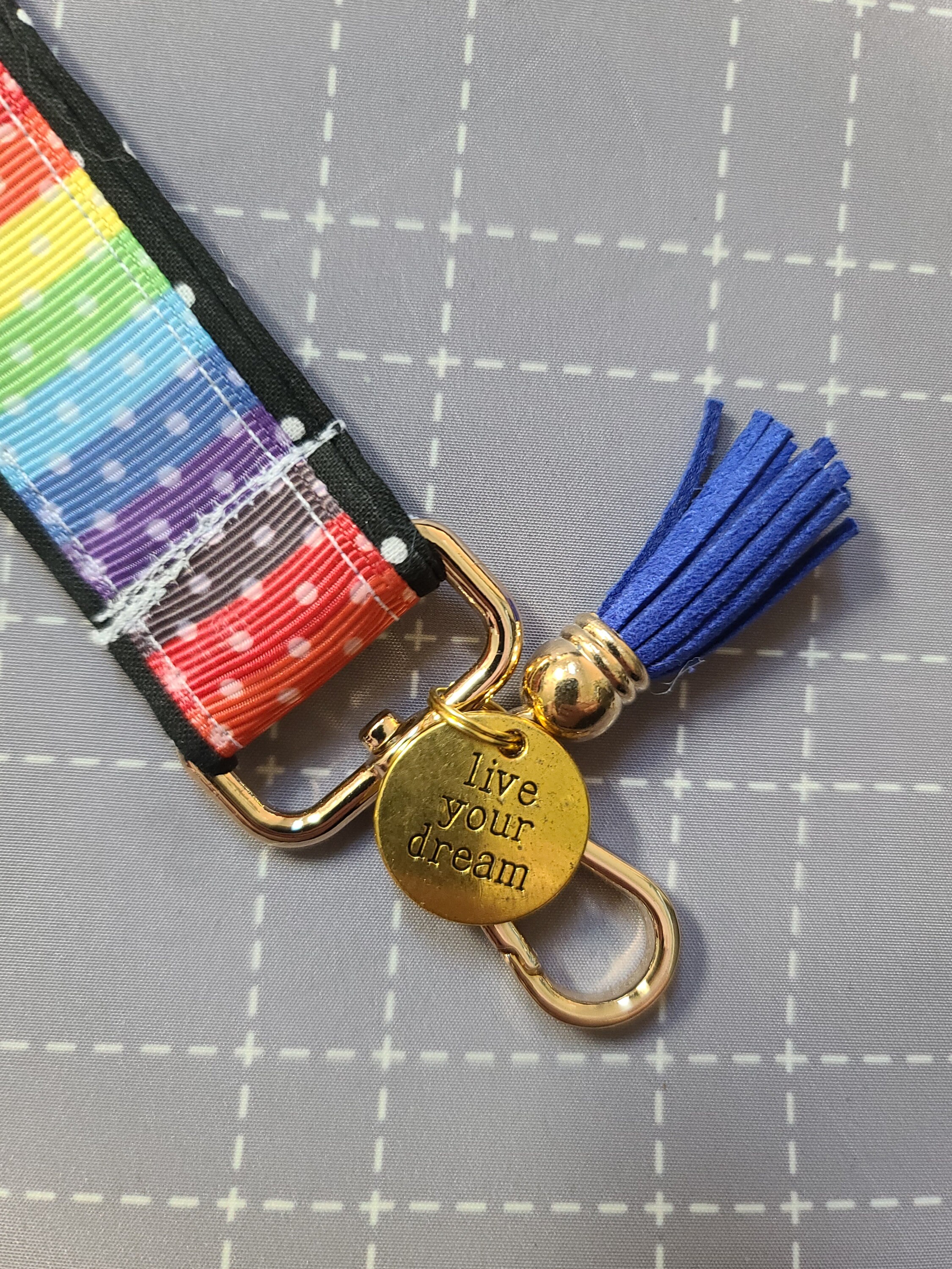 Colorful Primary Colors Wristlet Key Ring, Wrist Clip Accessory, Fabric ...