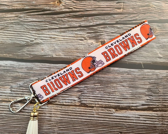 Cleveland Browns wrist key lanyard, purse lanyard, wristlet keychain,  Browns gift, Cleveland, key ring