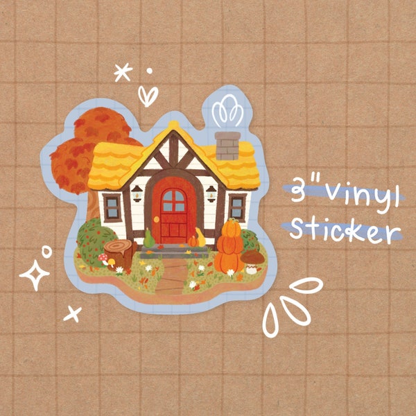 Autumn Animal Crossing Vinyl Sticker | Kawaii Sticker - Cute Gamer Sticker - Cute Stationery - Vinyl Sticker - Waterproof Sticker - ACNH