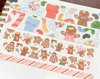 Candy Washi Tape | Food Washi Tape - Kawaii Washi Tape - Cute Stationery - Planner - Cute Washi Tape - Gingerbread Washi - Cute Candy Washi