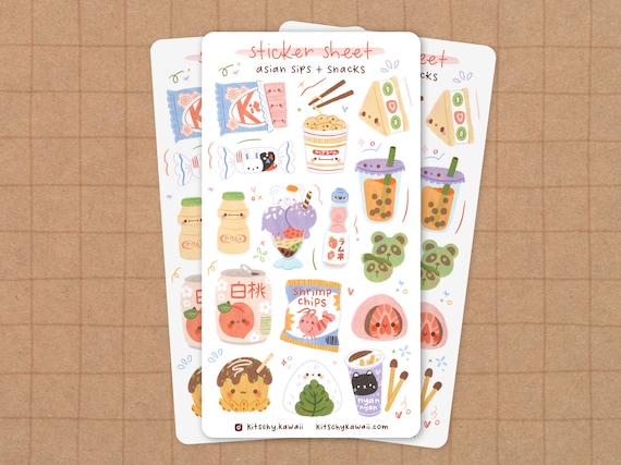 Cottagecore Kawaii Sticker Sheet Kawaii Sticker Sheet 