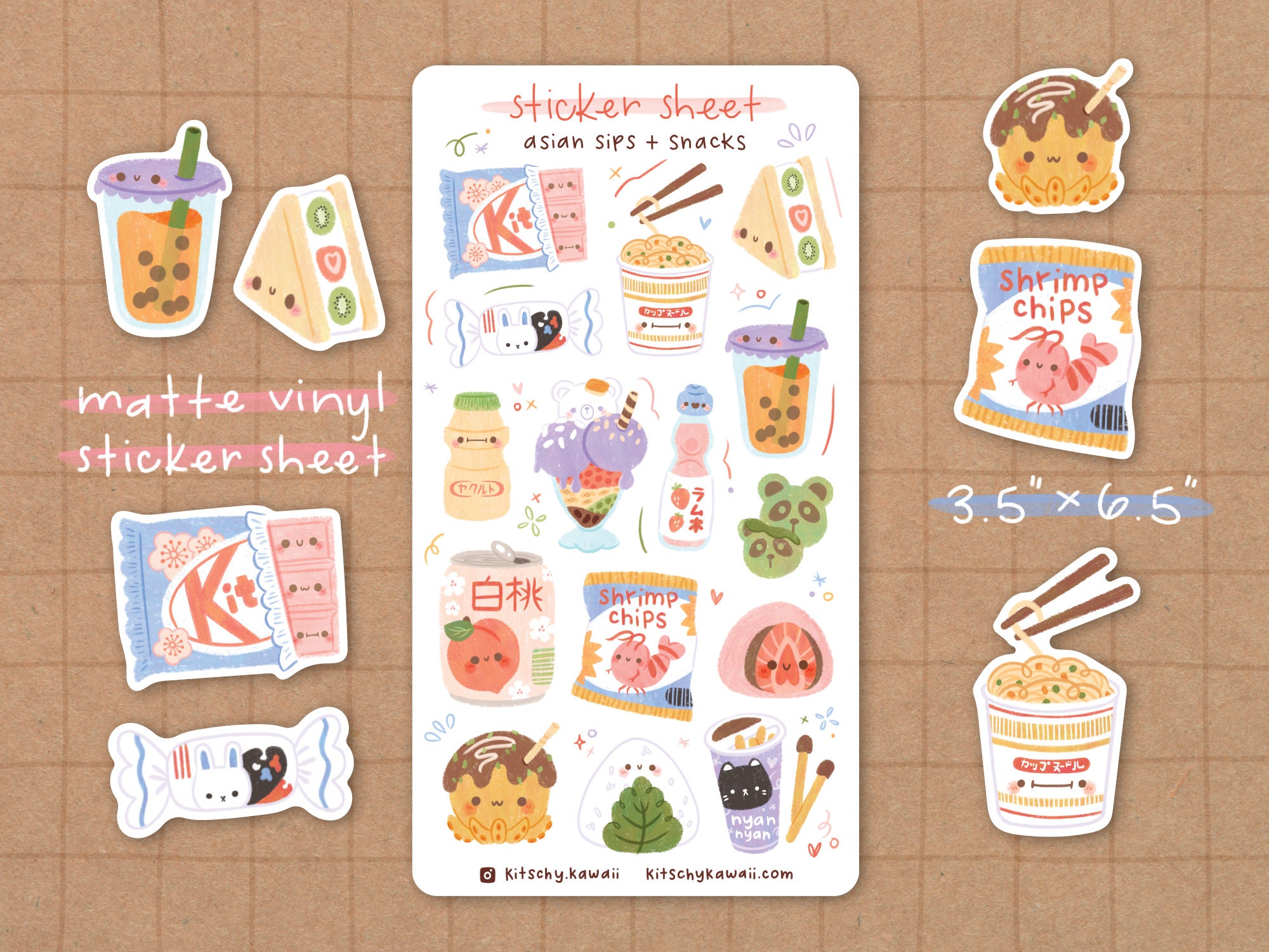 Kawaii Sticker Sheet Ubicaciondepersonascdmxgobmx