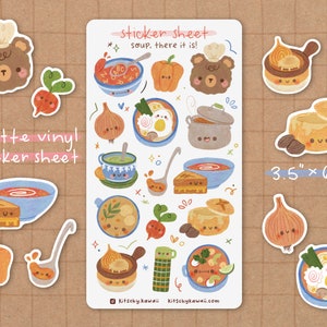 Animal Food Kawaii | 4x6 Sticker Sheets