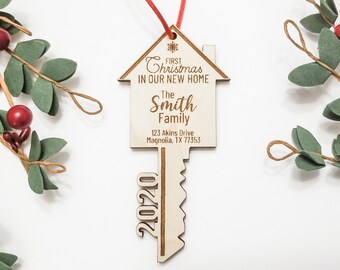 First Christmas New Home 2021 Ornament, First Home Keepsake Gift, Housewarming Gift, New Home Personalized Ornament, Gift for client