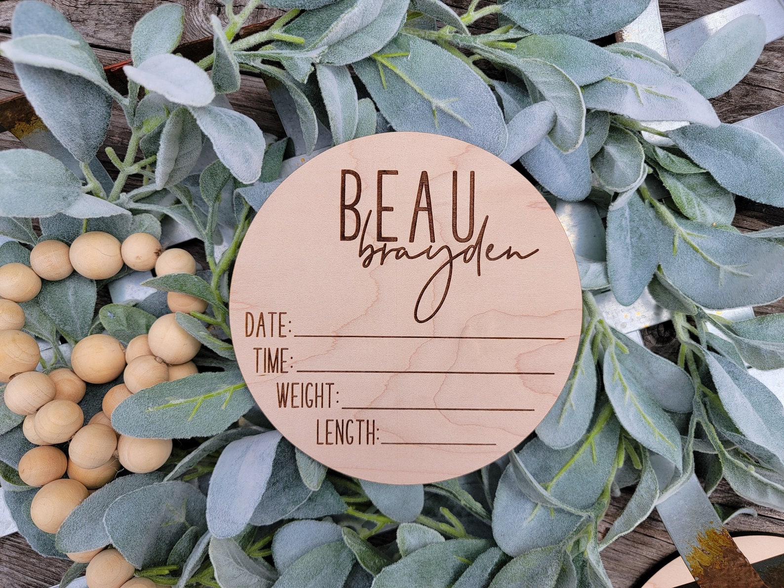 Birth Stats Sign Newborn Baby Announcement Newborn Baby Stat - Etsy