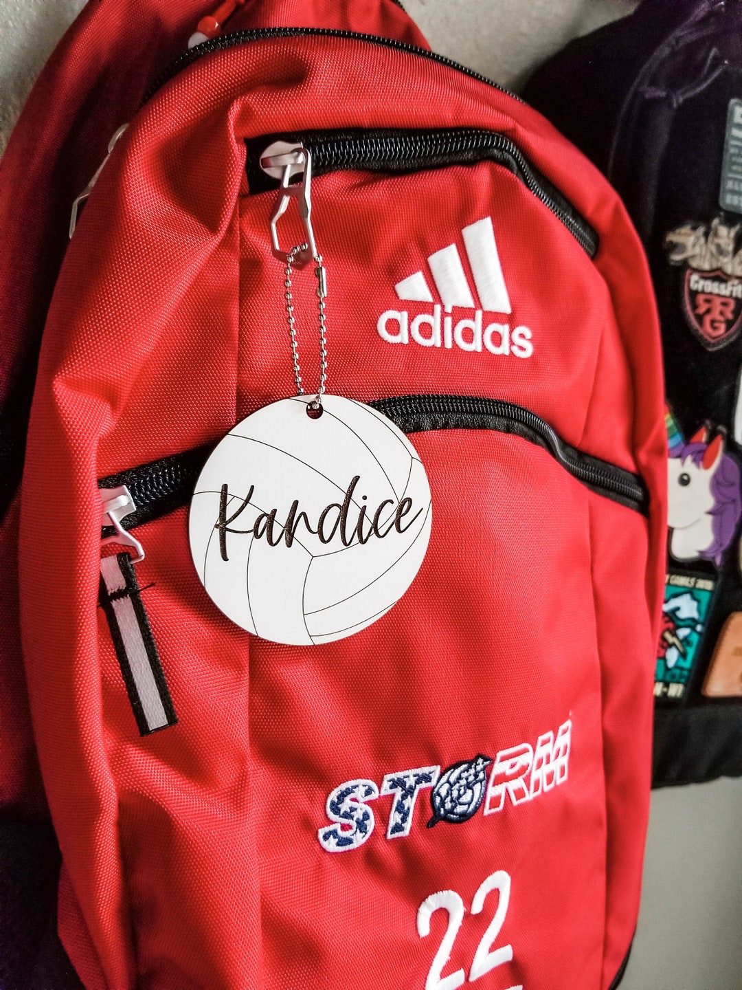 Volleyball Bag Tag, Volleyball Name Tag, Personalized Volleyball