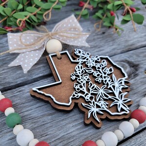 Texas bluebonnet seed christmas ornaments