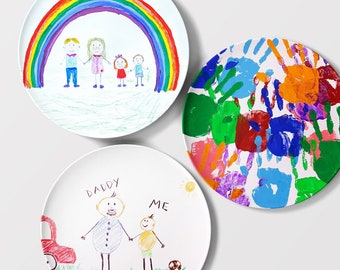 Kids plates // Custom artwork