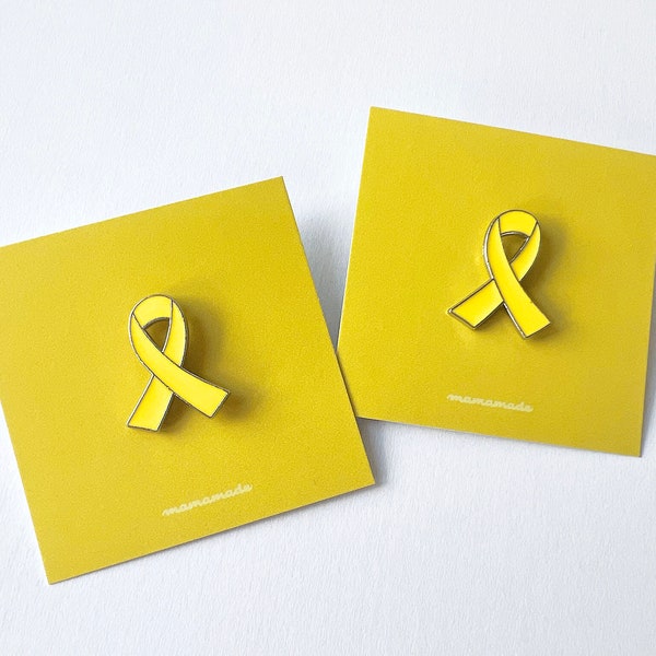 Enamel pin // Ribbon – Awareness for Childhood cancer, bone cancer and suicide prevention