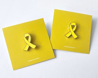 Enamel pin // Ribbon – Awareness for Childhood cancer, bone cancer and suicide prevention