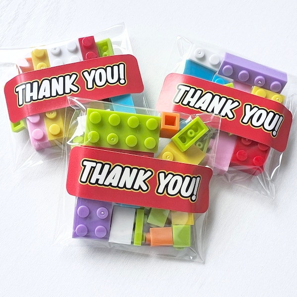 Party favour // Toy activity packets – Building blocks/bricks