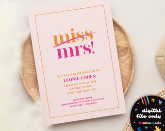 Invitation // Miss to Mrs (digital file only – personalised for you)