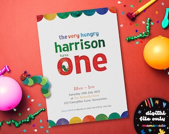 Personalised invitation – Caterpillar (digital file only)