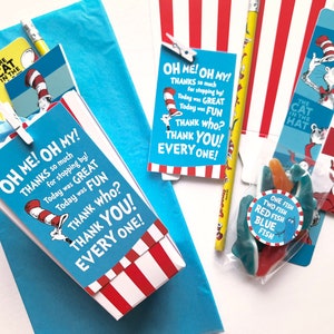 Party favour gift bags/packs – Dr Seuss