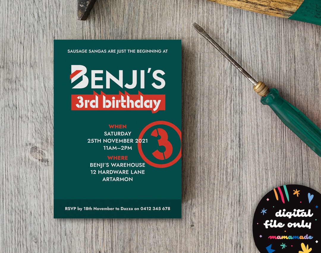 Invitation // Warehouse Theme digital File Only Personalised for You Etsy Australia