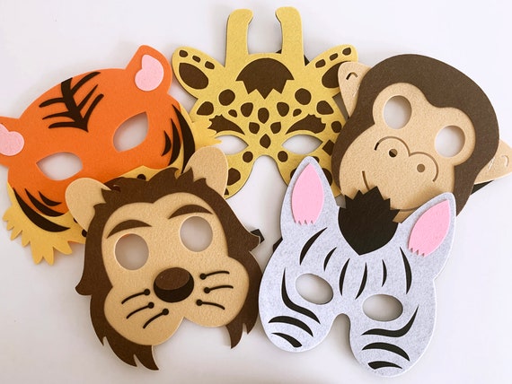 Kids Felt Animal Masks // Safari Jungle Wild Zoo Exotic - Etsy Kids Felt Animal Masks // Safari Jungle Wild Zoo Exotic - Etsy