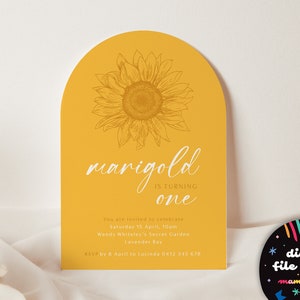 Invitation // Sunflower (digital file only – personalised for you)