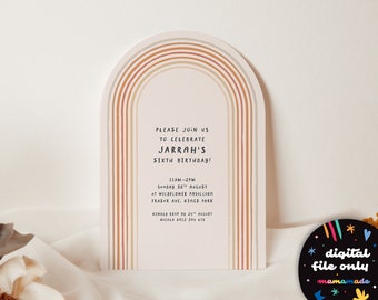 Invitation // Rainbow arch – natural (digital file only – personalised for you)