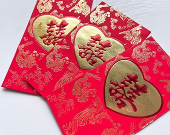 Money gift envelopes // red pocket/packet – Wedding, New Year, Celebrations