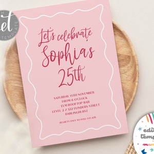 Invitation // Wavy (editable template)