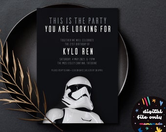 Personalisierte Einladung – Stormtrooper (nur digitale Datei)
