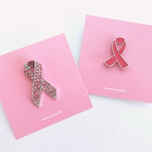 Enamel pin // Pink ribbon – Breast Cancer awareness