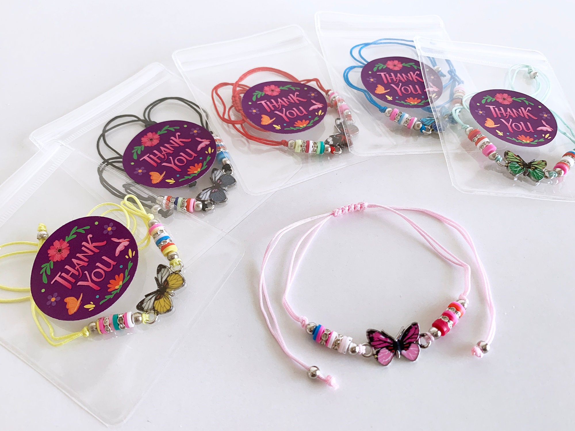 10 Stück Freundschaftsarmbänder Mit Schmetterling - Farbige Armbänder Für Mädchen