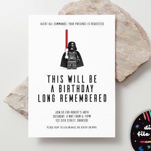 Invitación personalizada – Cumpleaños del Lado Oscuro (solo archivo digital)