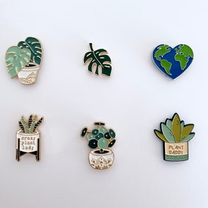 Broche en émail // Plantes + Nature
