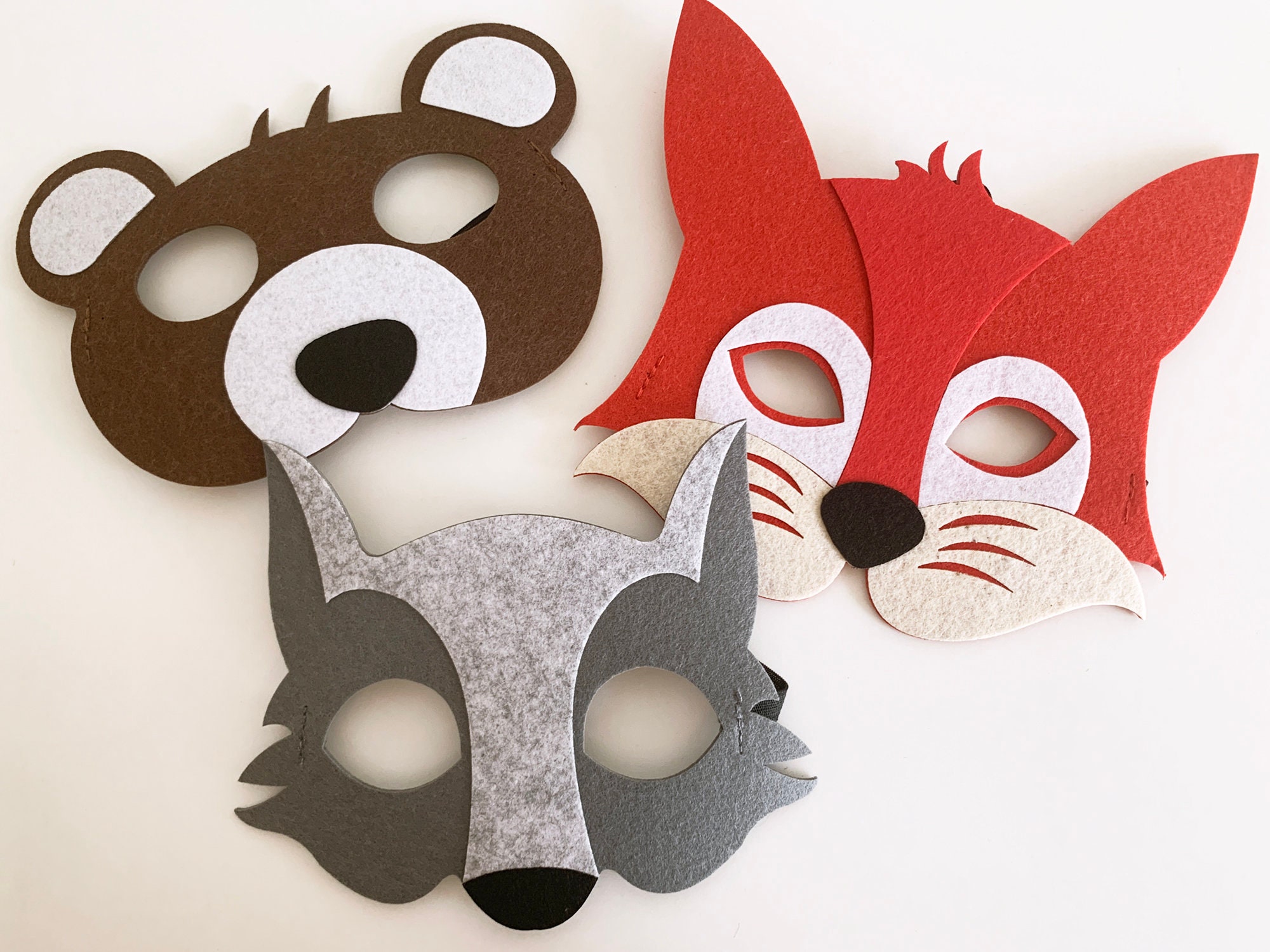 Kids Felt Animal Masks // Woodland Creatures - Etsy