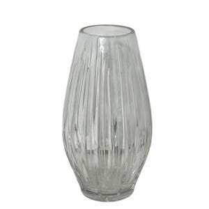 Vintage Hand Cut Clear 24% PbO Lead Crystal Vase 10&quot; Made in Poland