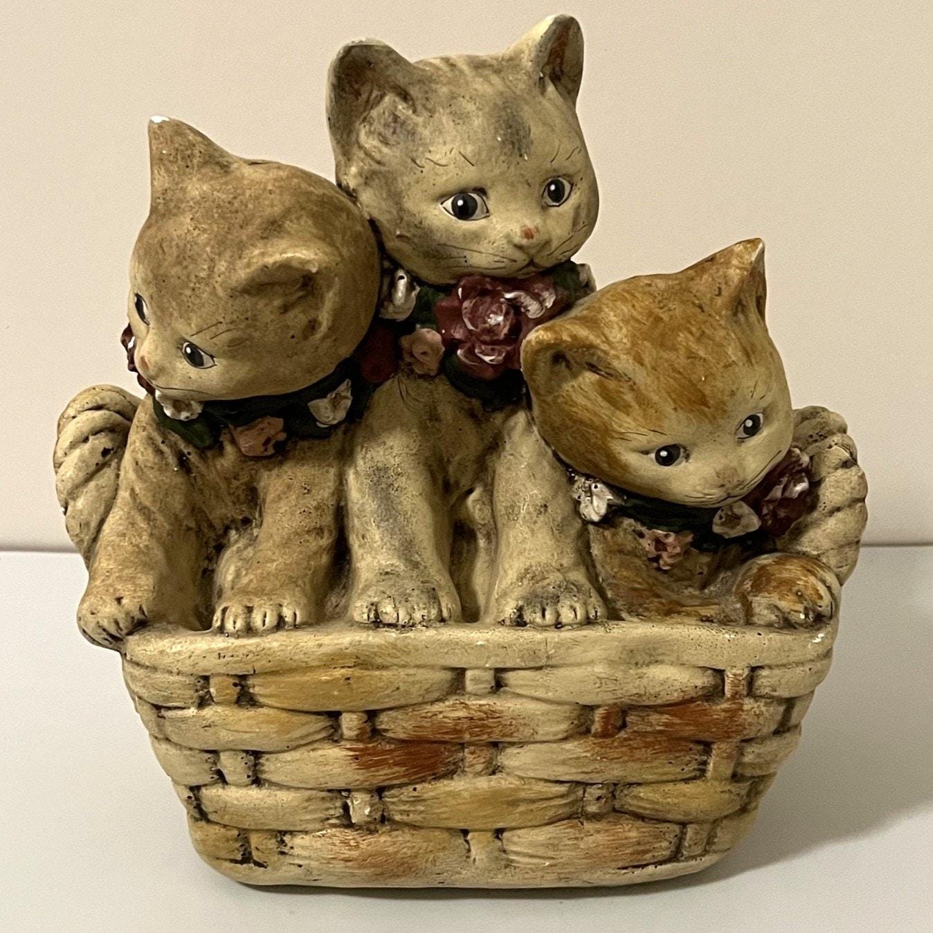 Three Kittens Basket - Etsy