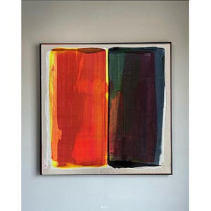 Neon orange Painting Original Abstract Painting Pink Wall neon yellow Abstract Painting Canvas neon orange Modern Wall Painting