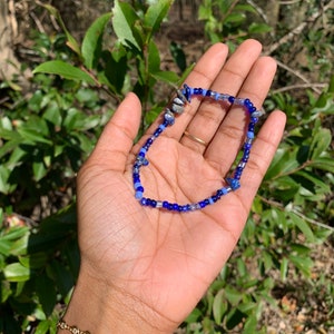 Lapis Lazuli Crystal Anklets
