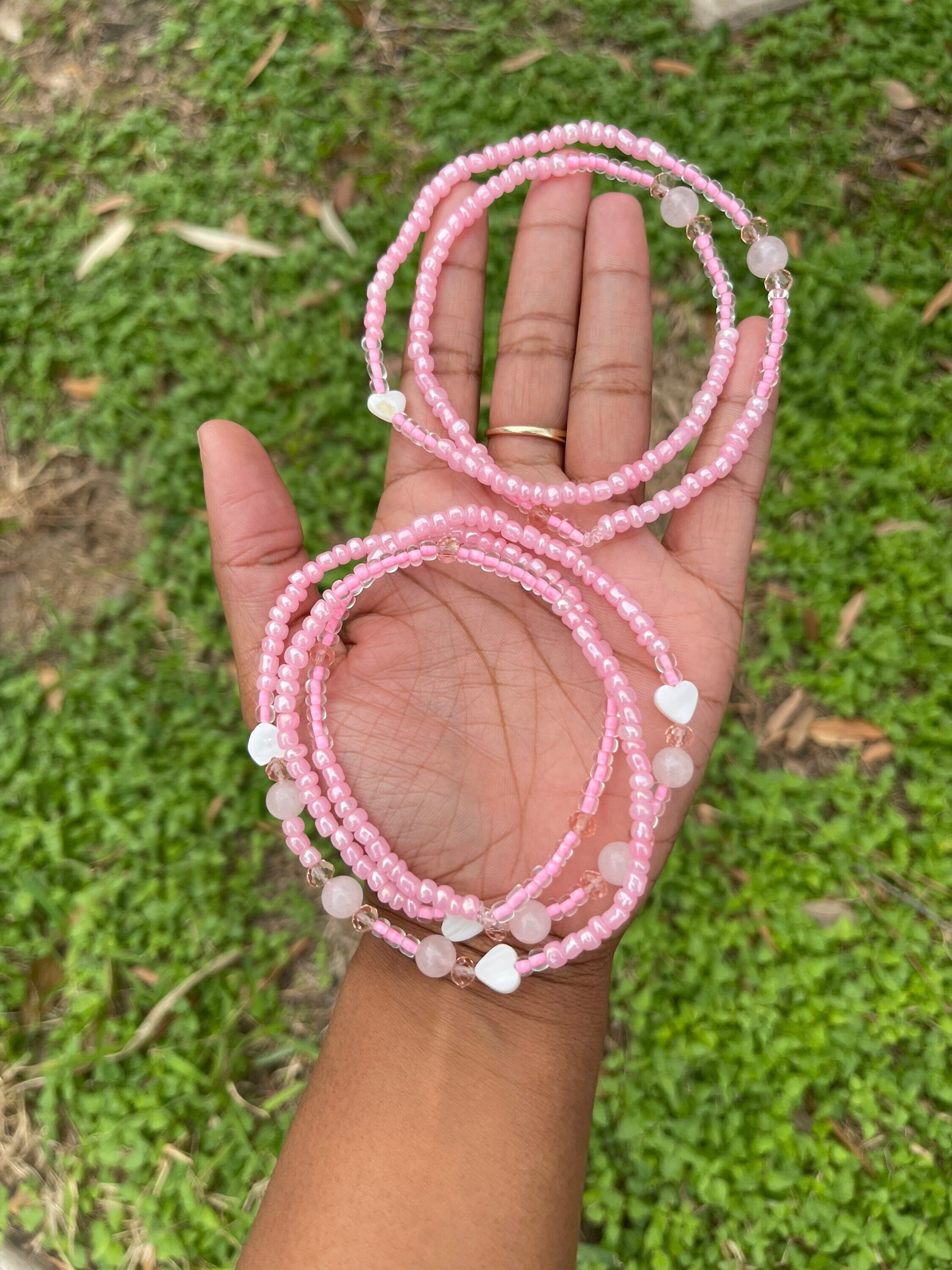 Waist beads rose quartz shop