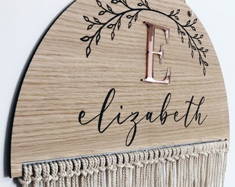 Vine Botanical Floral Half Moon Wall Hanging File Laser Cut File para Glowforge SVG