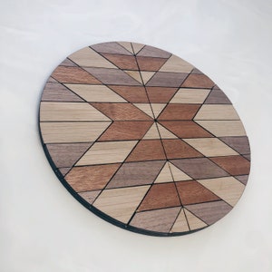Geometrische Quilt Boho Houten Sign Wall Art SVG File voor Glowforge Laser Cutter