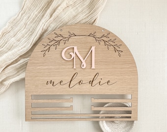 Vine Botanical Floral Bow Holder File Laser Cut File for Glowforge SVG