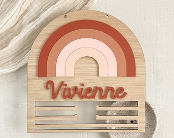 Layered Rainbow Bow Holder File Bundle Laser Cut File para Glowforge SVG