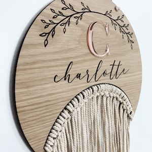 Vine Botanical Floral Crescent Moon Wall Hanging File Laser Cut File per Glowforge SVG