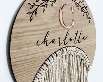 Vid Botánico Floral Crescent Luna Pared Archivo colgante Archivo cortado con láser para Glowforge SVG