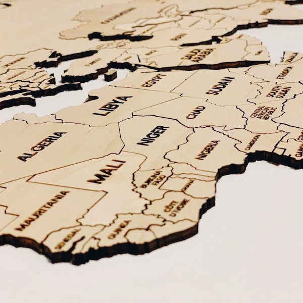 World Map Glowforge File Laser Cutter SVG