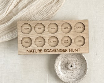 Archivo de aprendizaje Montessori de búsqueda del tesoro en la naturaleza Archivo cortado con láser para Glowforge SVG