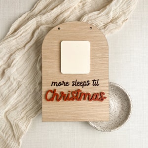 Christmas Countdown Sleeps Til Christmas Sign SVG File for Glowforge Laser Cutter Dry Erase