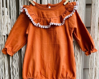 Baby clothes Cotton Linen 100% Cotton Bodysuit for girl